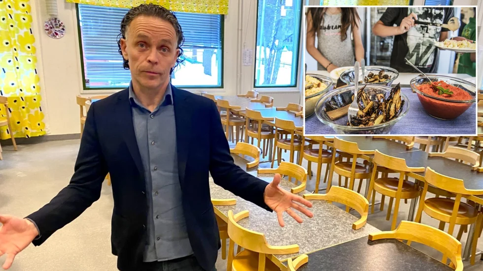 Hamburgare och fisk – i samma skolmatsal. Det kan bli följden när friskolan Nya Läroverket Bergviken inte längre får servera den kommunala skolmaten. "Jag har ingen förståelse för detta. Det kan inte bli bra för någon, vare sig för barnen eller för personalen", säger Magnus Selberg, vd för Nya Läroverket.