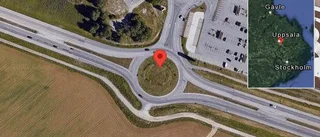 Stopp på E4 på grund av en singelolycka