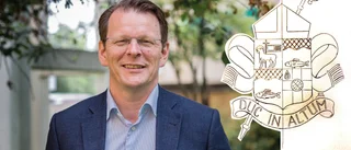 Fiskar och nät på nya biskopens ämbetsvapen