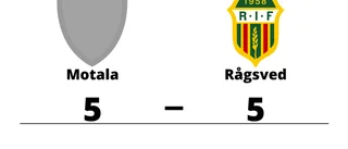 Motala och Rågsved delade på poängen