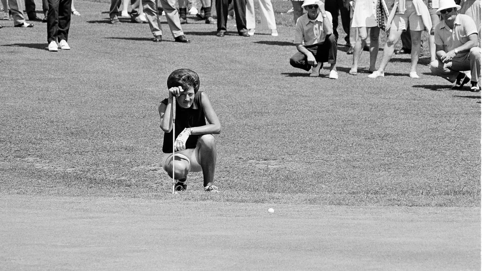 Kathy Whitworth under en tävling i Massachusetts, 1971.