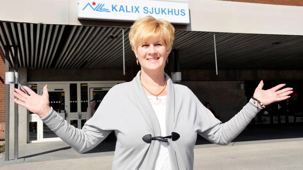 VÄLKOMNA! Elisabeth Hjelm, verksamhetsutvecklare Kalix sjukhus, gläds över det stora intresset för att arbeta inom vården.