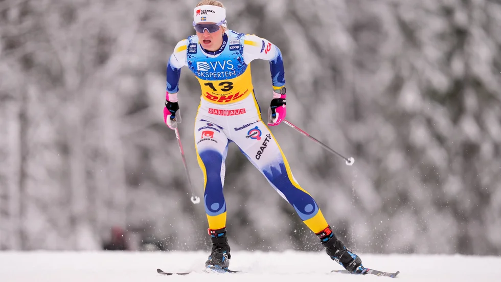 Maja Dahlqvist i Lillehammersprinten i lördags.