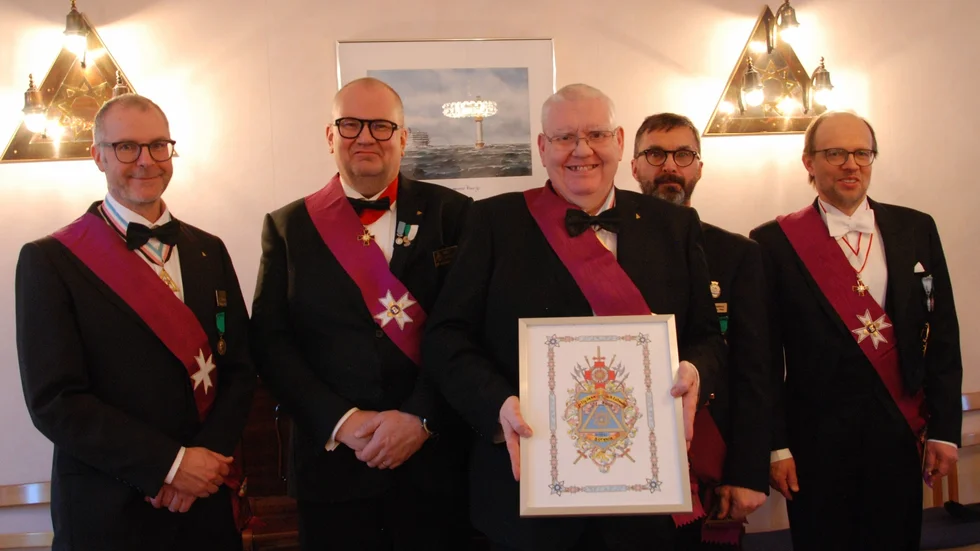 Från vänster: Piteåborna Lorentz Holmgren, Ola Lindberg, Ulf Nårsa och Stefan Dahlberg. Längst till höger Micael Andersson, Umeå.