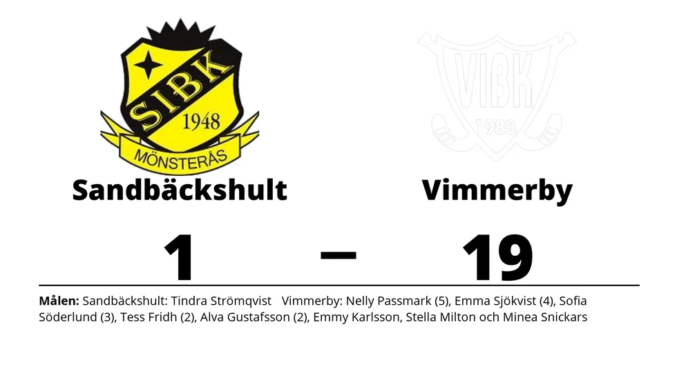 Sandbäckshults IBK förlorade mot Vimmerby IBK