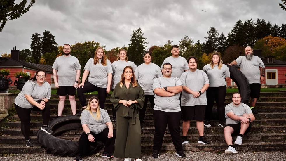 Tolv personer från hela landet tävlar i årets upplaga av "Biggest loser". Pressbild.