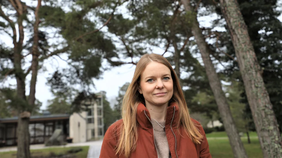 Caroline Bengtsson är begravningsentreprenör vid Fonus i Visby.