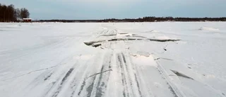 Farliga isar när vattnet sjunker