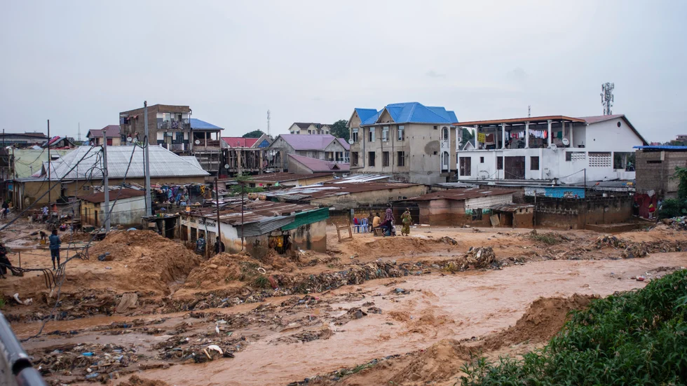 Drabbade områden i Kongo-Kinshasa.