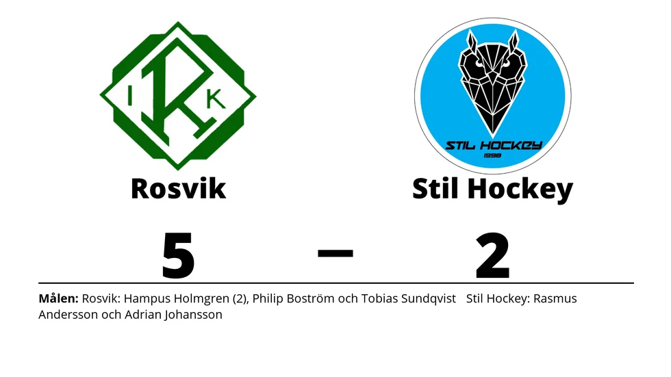 Rosvik IK vann mot Stil Hockey