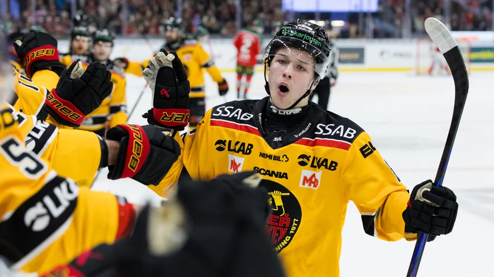 Isac Hedqvist jublar efter 1-1 