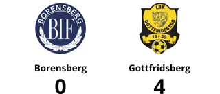 Borensberg föll med 0-4 mot Gottfridsberg