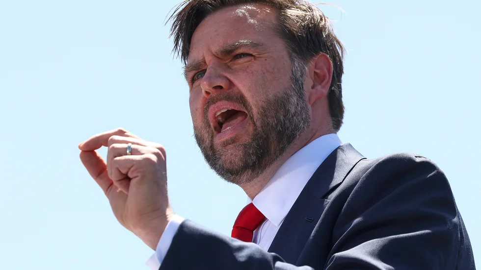 USA:s vicepresident JD Vance anklagar Tyskland för att bygga en ny Berlinmur. Bild tagen den 1 maj.