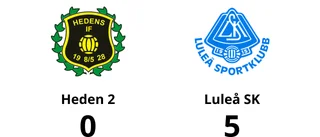 Luleå SK vann klart borta mot Heden 2