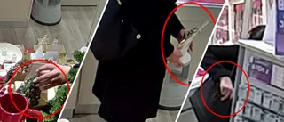 Stamkunden plockar på sig varor – fångas på film