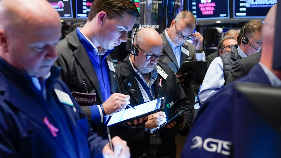 Börserna på Wall Street steg i måndagens handel. Arkivbild.