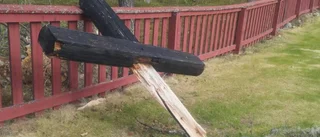 Förstört kors i Skaulo