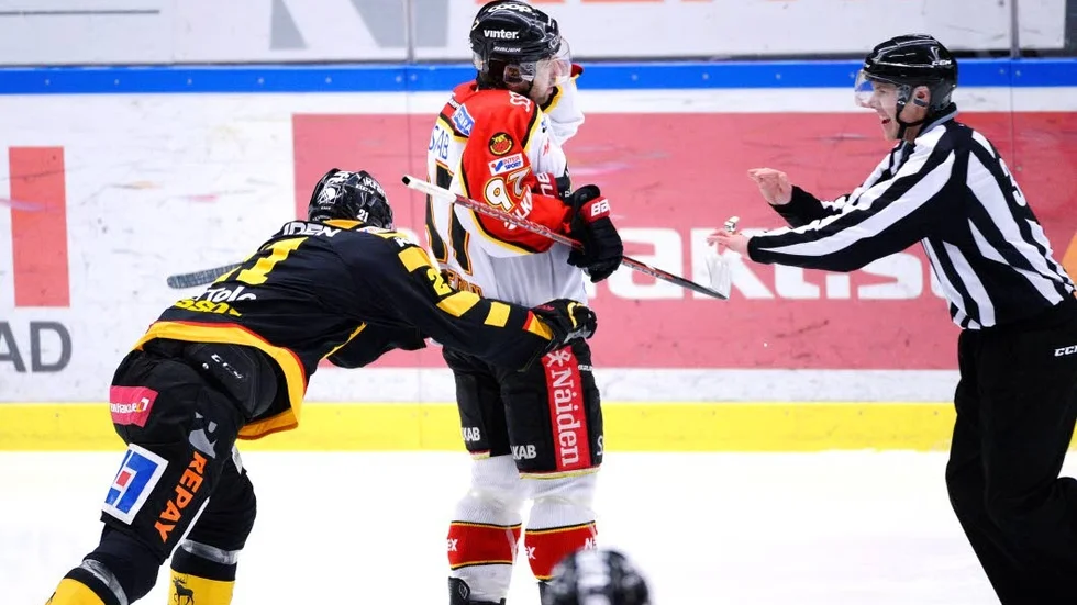 Skellefteå-Luleå Hockey. Slagsmål. Jimmie Ericsson och Per Ledin