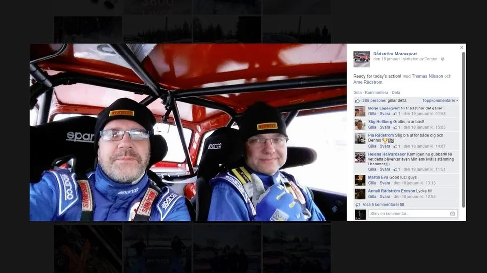 Thomas Nilsson och Arne Rådström har blivit Facebookkungar i rallysammanhang.