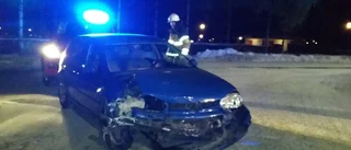 Stort pådrag efter krock i Luleå