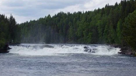 Vackra vita Fällforsen, Piteälven.