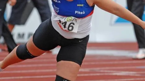 Helena Engman, Riviera, fick bara en stöt godkänd vid stora SM - men den räckte till en ny guldmedalj!