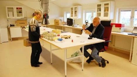 Laboratoriet på Silvermuseet står klart. Docent Ingela Bergman och professor Olle Zackrisson är två av de forskare som ska samarbeta i de nya lokalerna.
