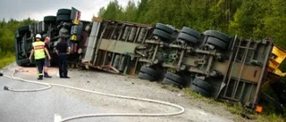 Långtradare stoppade trafiken