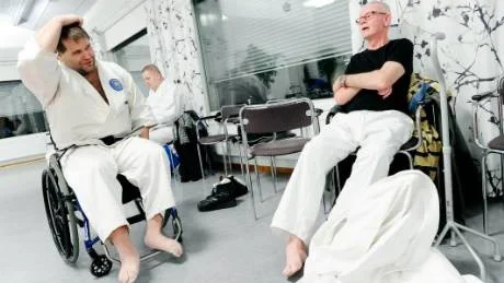 GRUPPDYNAMIKEN. "Att träna tillsammans med andra är en del i att den här behandlingen fungerar så bra", säger Nils Anundby. Till vänster Pontus Johansson.