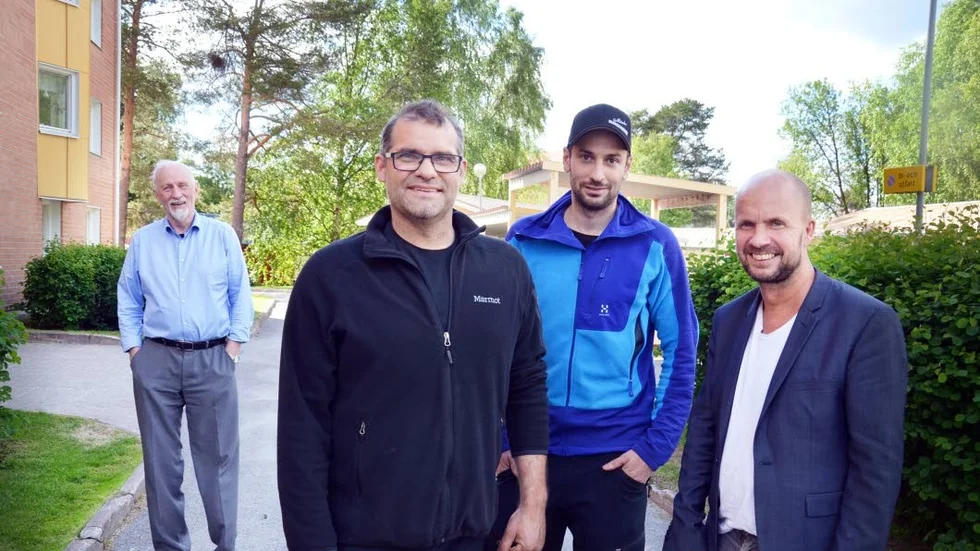 Hjältar. Roger Holmkvist, Henrik Randeblad och Reine Sundqvist gjorde en stor insats för att rädda Sture Vallerström.