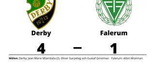 Jean Marie Mtambala tvåmålsskytt när Derby vann
