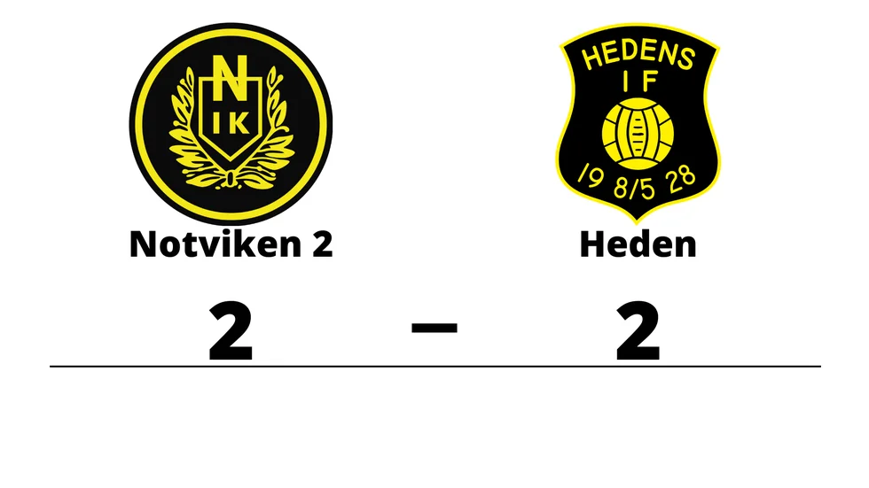 Notvikens IK 2 spelade lika mot Hedens IF