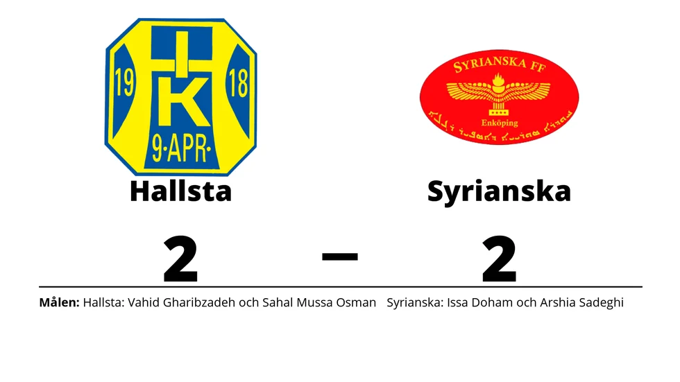 Hallsta IK spelade lika mot Syrianska FF