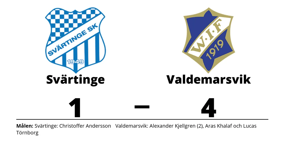 Svärtinge SK förlorade mot Valdemarsviks IF
