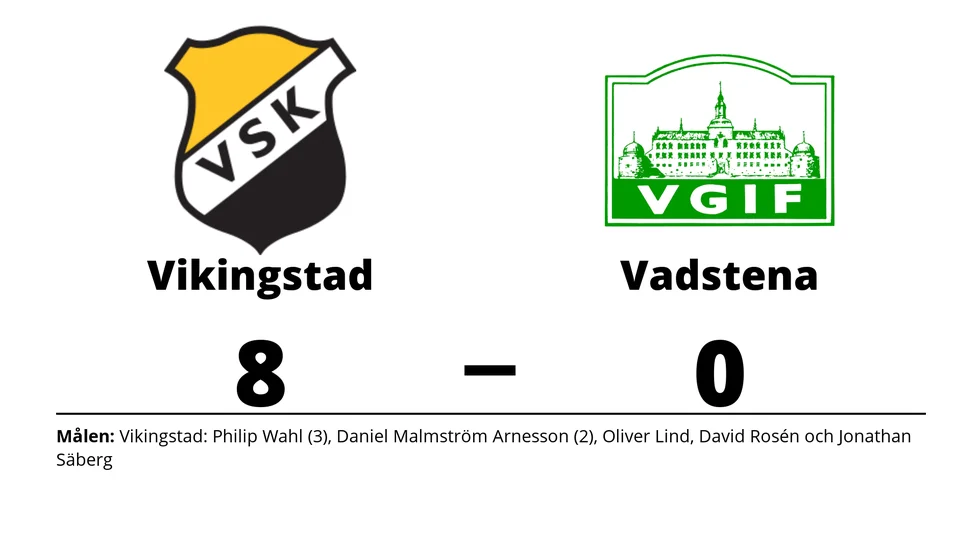 Vikingstad SK vann mot Vadstena GIF