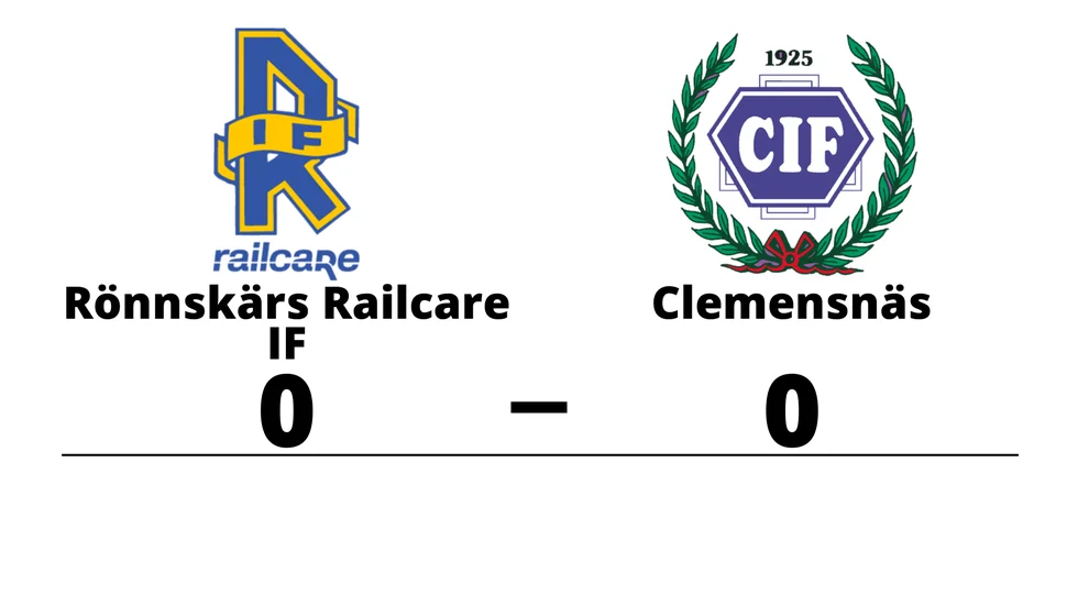 Rönnskärs Railcare IF spelade lika mot Clemensnäs IF