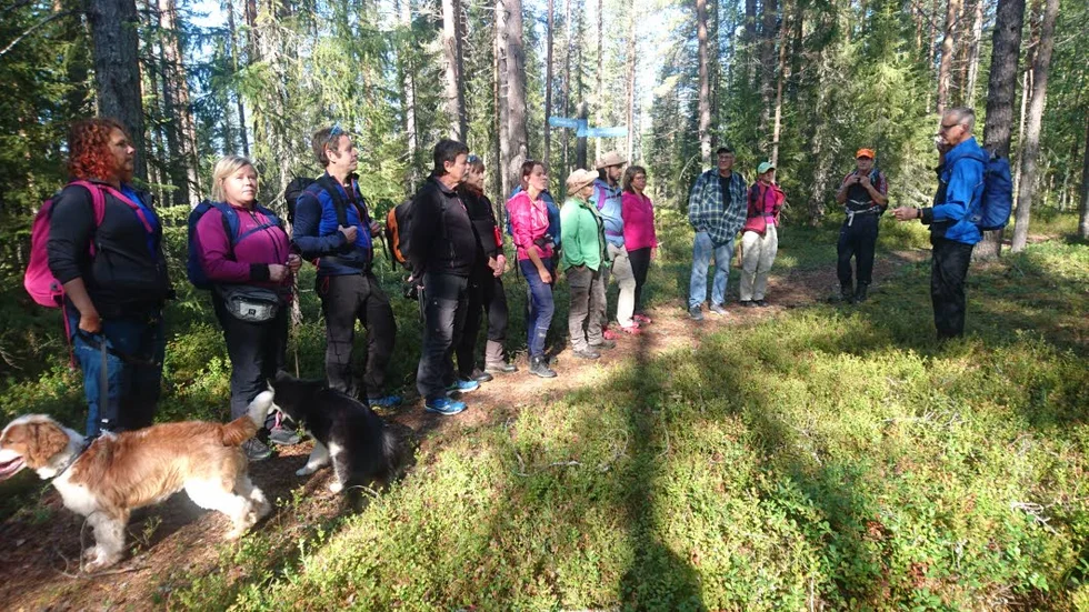 Deltagarna bjöds på en både nyttig och lärorik vandring genom det natursköna landskapet.