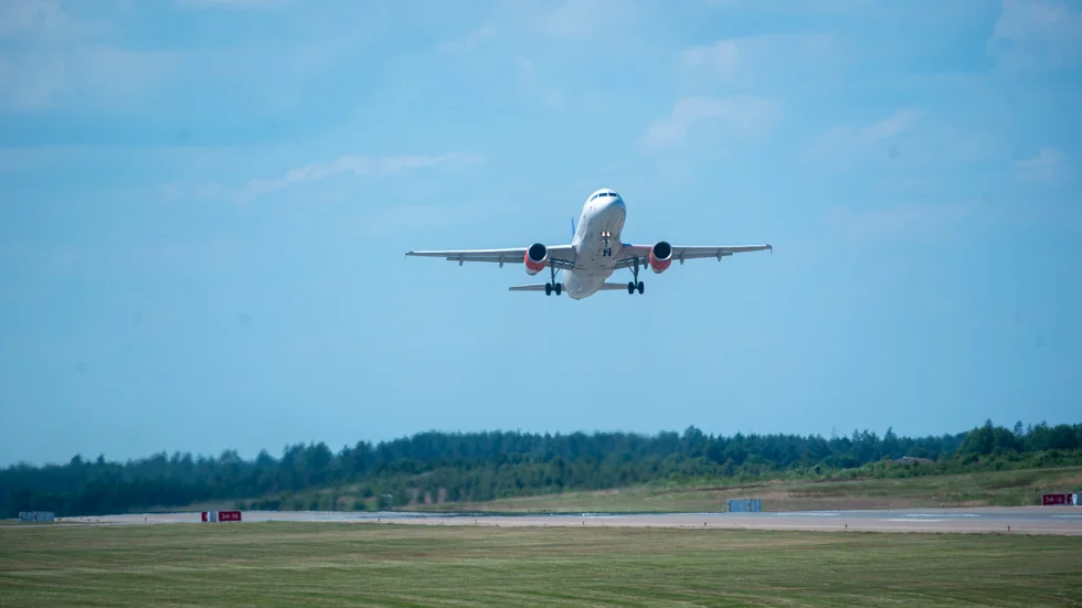 Samir Badran var med på det SAS-flygplan som krockade med en fågel idag. Bilden visar ett annat flygplan.