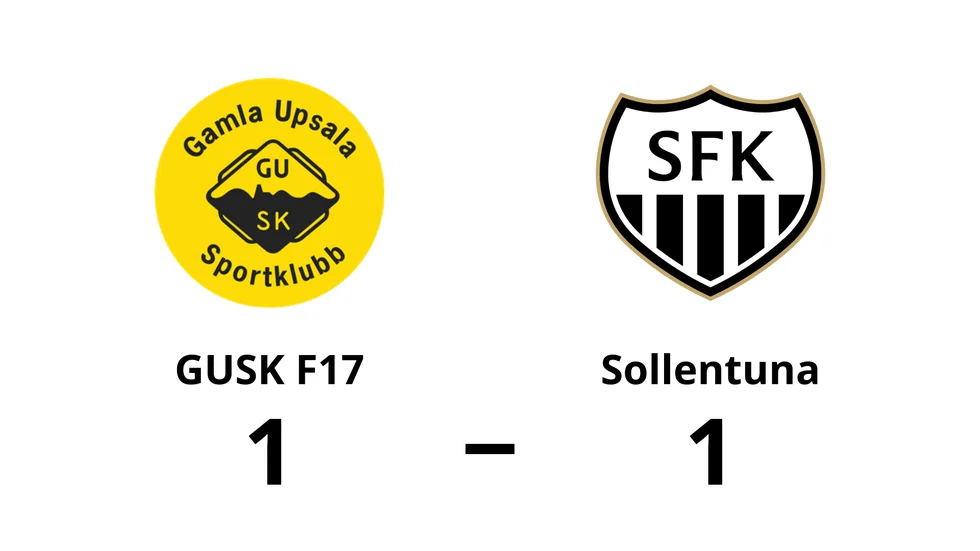 GUSK F17 spelade lika mot Sollentuna FK