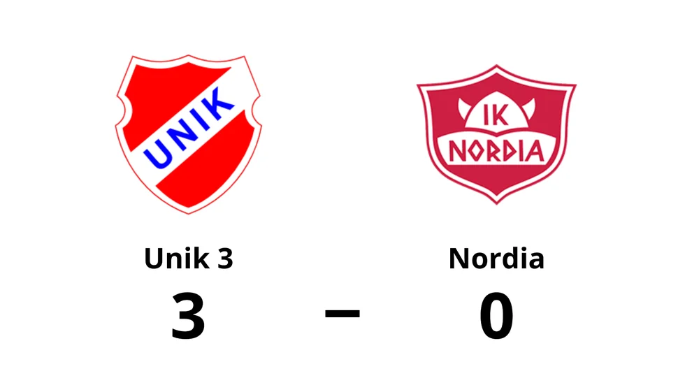 Unik FK 3 vann mot IK Nordia