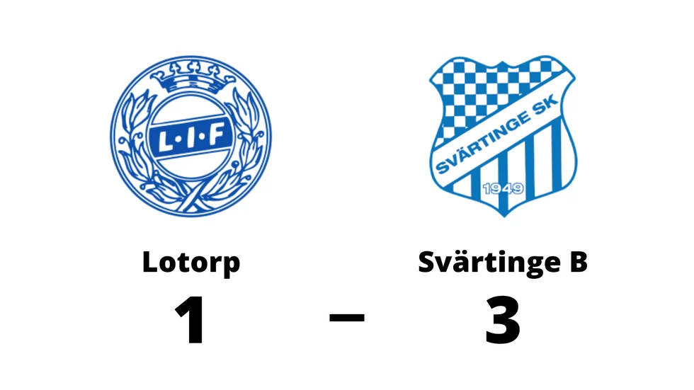 Lotorps IF förlorade mot Svärtinge SK B