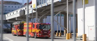 Färjeterminalen utrymdes efter brandlarm – brandkår fick rycka ut