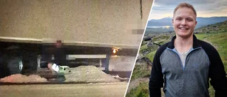 Städinsats på E4 i Skellefteå efter läcka: ”Redigt mycket”