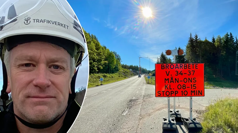 Snart blir väg 218 enfilig och stängs av i tiominuterspass. "Men inte när det är som mest trafik", säger projektledare Magnus Persson som är mån om att ombyggnationerna ska störa trafikanterna så lite som möjligt.