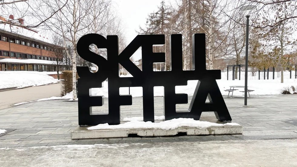 Skellefteås varumärke kan man bland annat se vid stadsparken.