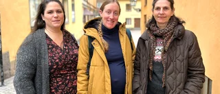 Rebecca, Tara och Mirali om uppdraget: Stöttar nyblivna mammor
