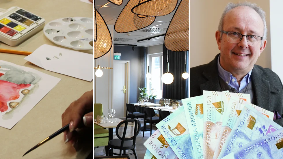 Kommunens nye näringslivschef Pontus Lindblom säger att man vände på varje krona inför kick-offen. Samtidigt säger han att konferensen måste ha ett meningsfullt innehåll. En del var konstskapande på Bryggaren, middagen hölls på Stadshotellet.