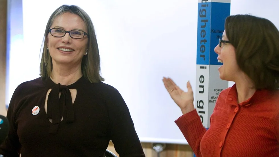 Maud Adams och Ylva Åkerlund-Löwenborg.