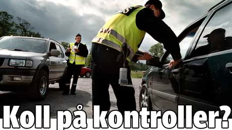 Poliskontroll efter landsväg.FOTO: scanpix
