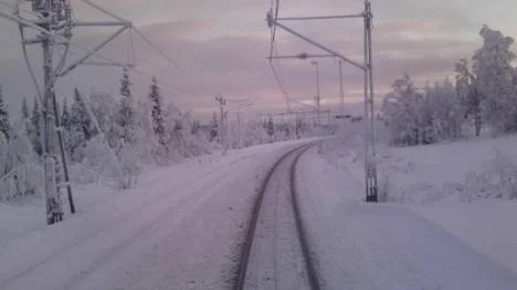 Joakim Nordlunds utsikt från tåget.